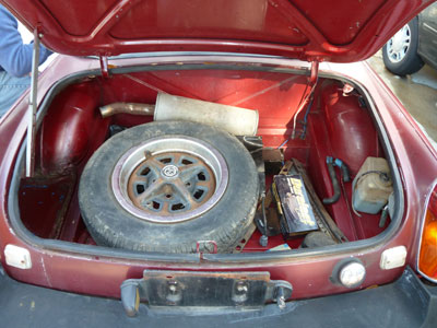 antique car trunk