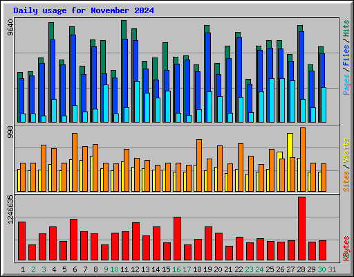 Daily usage for November 2024
