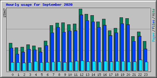 Hourly usage for September 2020