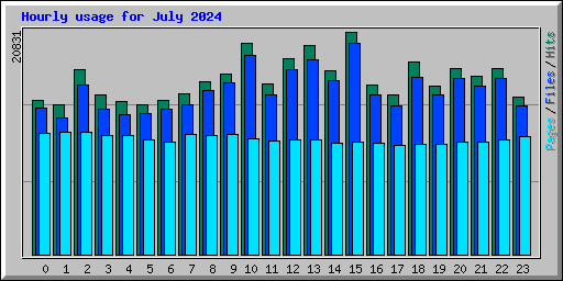 Hourly usage for July 2024