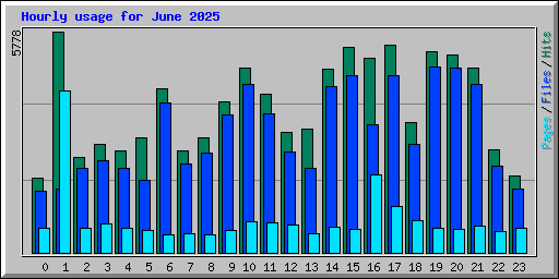 Hourly usage for June 2025
