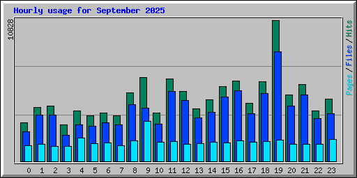 Hourly usage for September 2025