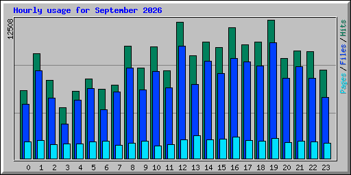 Hourly usage for September 2026